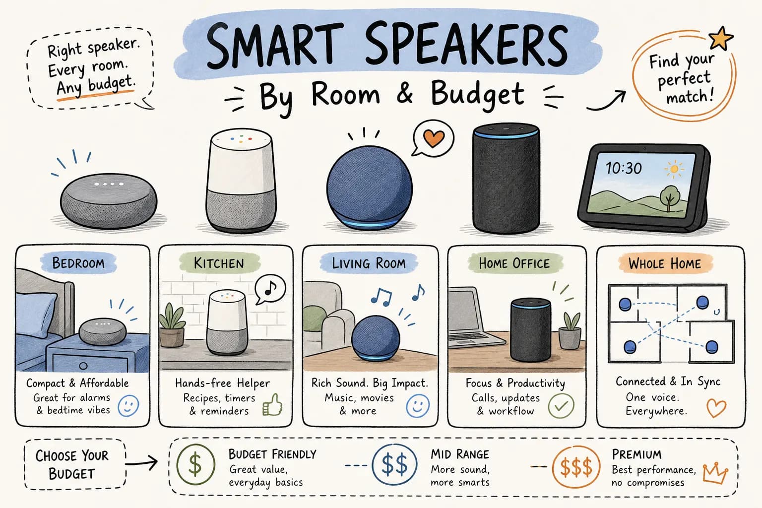 Smart Speaker Comparison 2026: Best Picks by Room and Budget